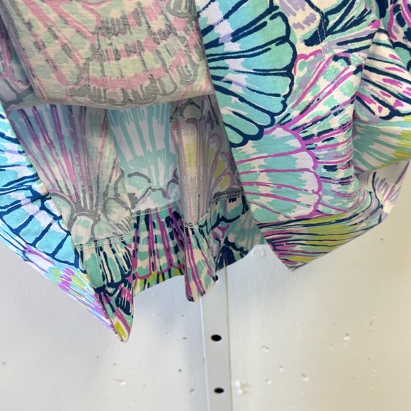 Lilly Pulitzer Shell Pattern Linden Tunic Mini Dress Large Pima Cotton - Picture 8 of 13